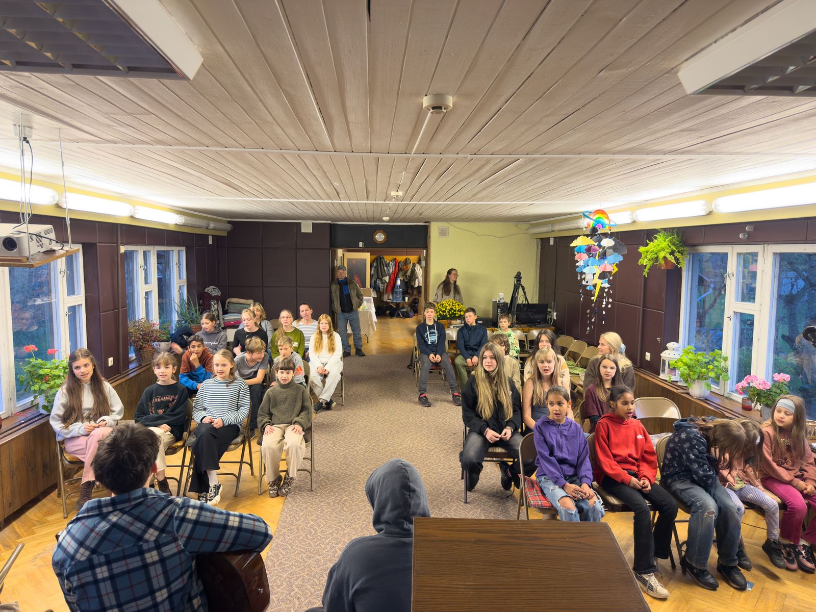 Children and families at a church gathering